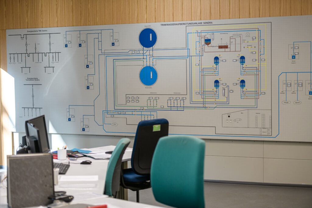 Foto: Wasserwerk Sondra, Plan Trinkwasseraufbereitungsanlage